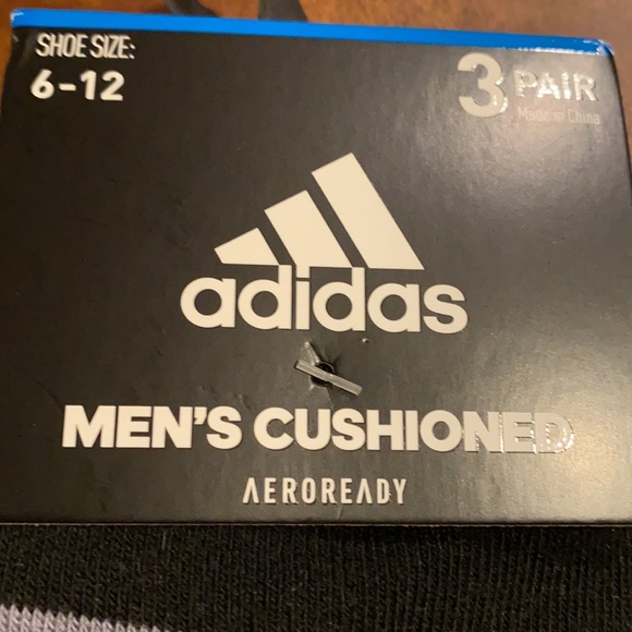 ~Adidas~ Black & Gray No Show Socks - Picture 3 of 4